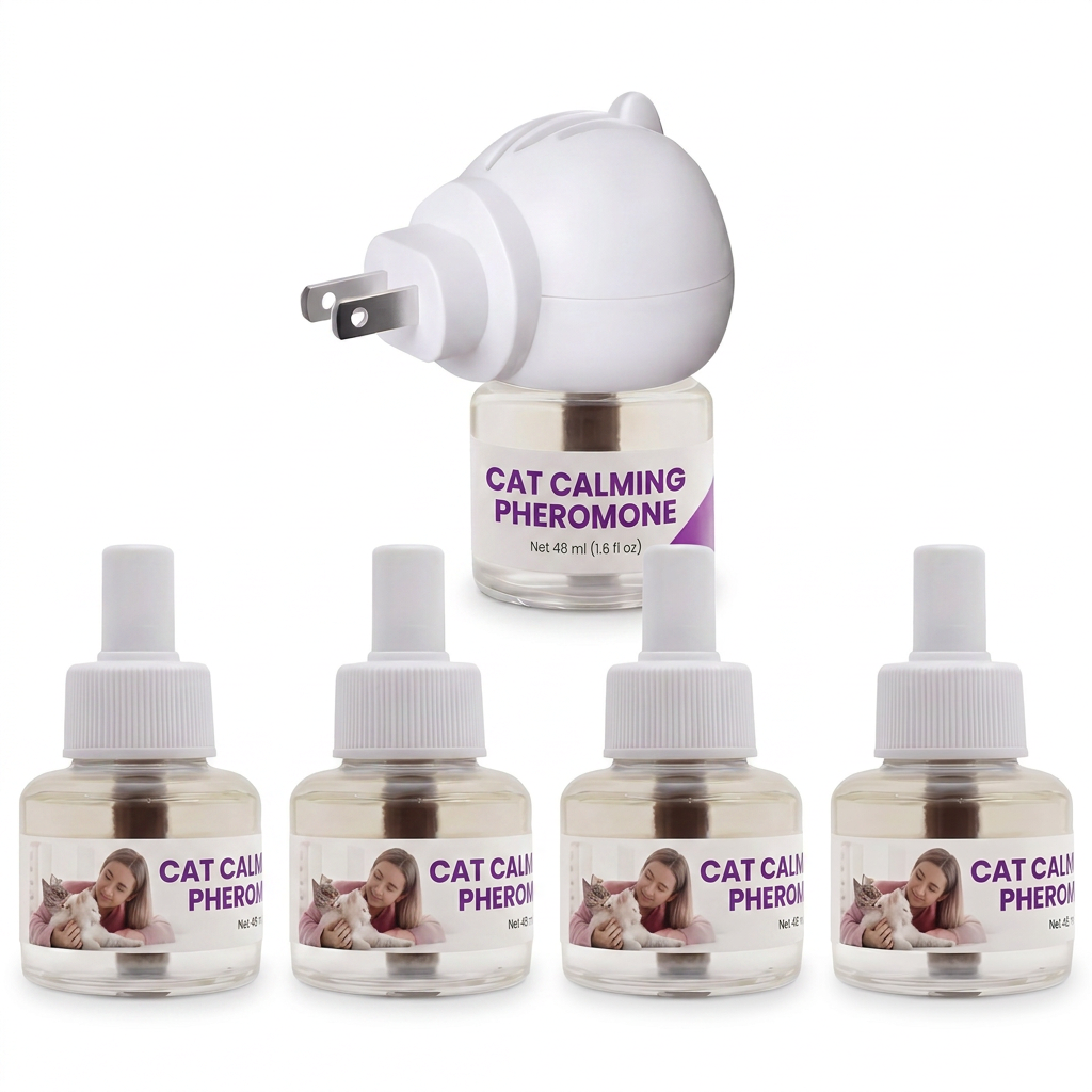 PurrEase Calming Bundle β Diffuser + 3 Refills + FREE 30-Day Refill