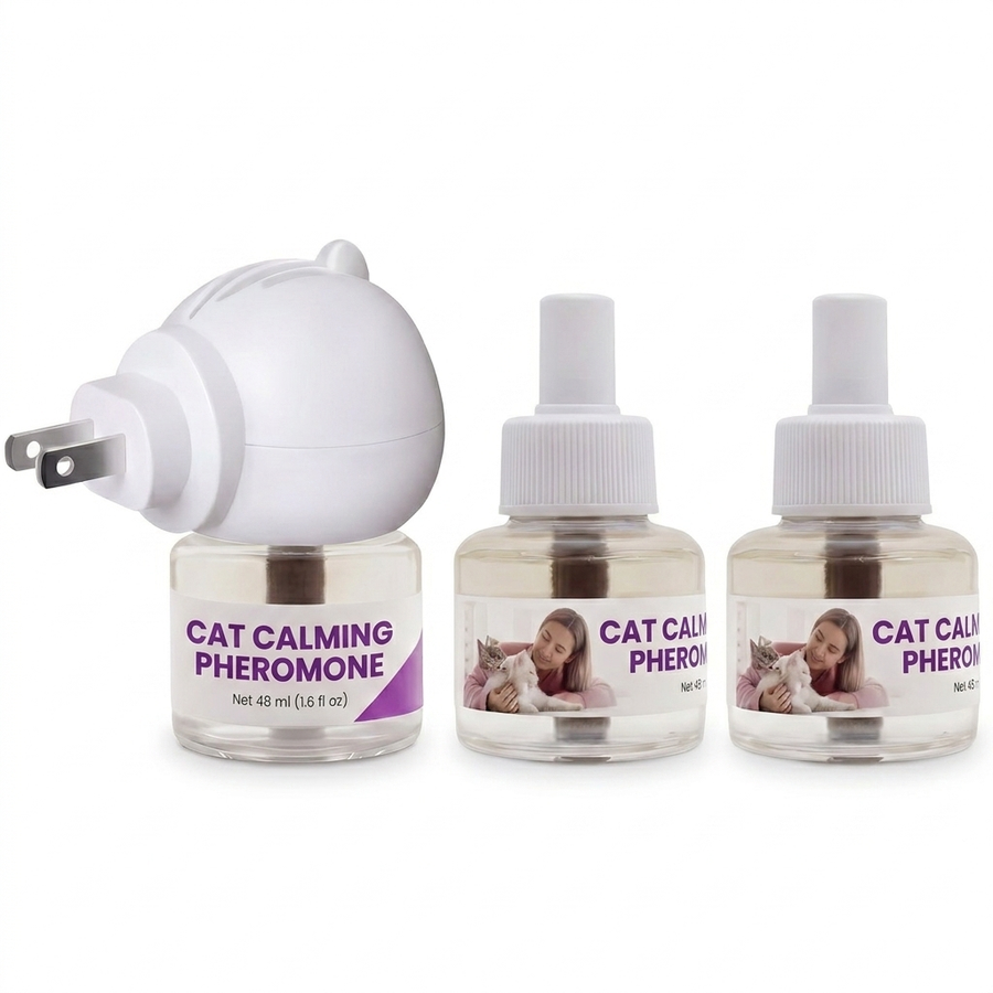 PurrEase Calming Bundle β Diffuser + 1 Refill + FREE 30-Day Refill