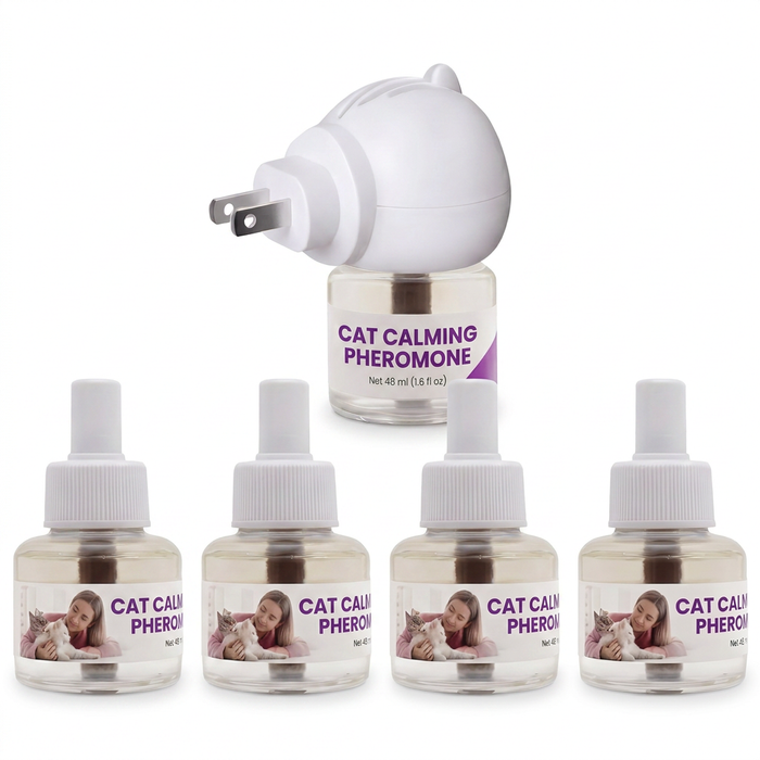 PurrEase Calming Bundle — Diffuser + 3 Refills + FREE 30-Day Refill